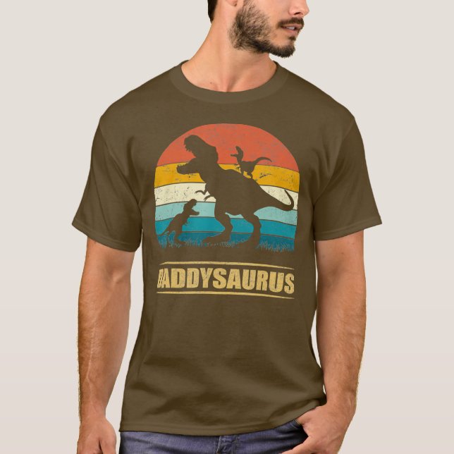 Camiseta Pai Dinossauro Daddysaurus 2 Dia de os pais infant (Frente)