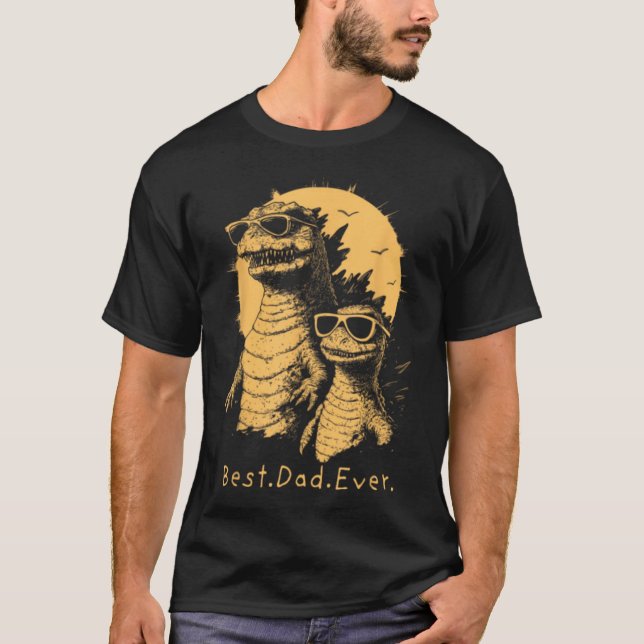 Camiseta Pai Dinossauro Engraçado Sempre (Frente)