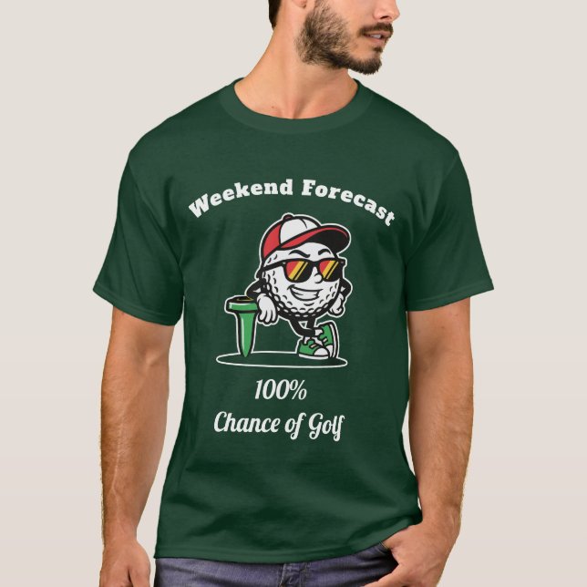 Camiseta Pai Divertido de Golfe  (Frente)
