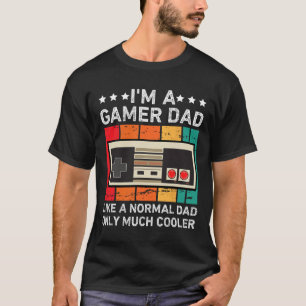 Camiseta Pai Divertido Gamer Para Homens Pai de Videogame D