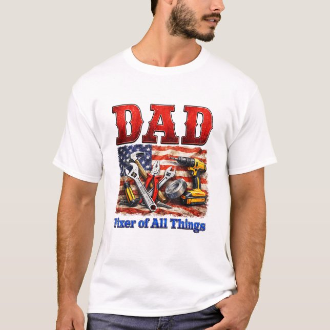 Camiseta Pai Divertido Que Conserta Tudo (Frente)
