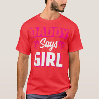 Camiseta Pai Diz Menina Sexo Fofo Equipe Reveladora Rosa Be