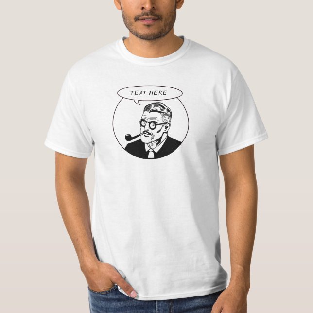 Camiseta Pai Diz "Personalizar Texto" (Frente)