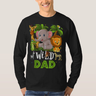 Camiseta Pai Do Animal Selvagem Safari De Aniversário Do Ja