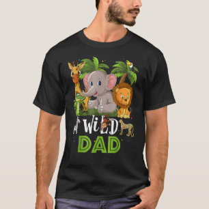 Camiseta Pai Do Animal Selvagem Safari De Aniversário Do Ja