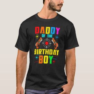 Camiseta Pai Do Aniversário Da Família De Jogo Lasertag Pla