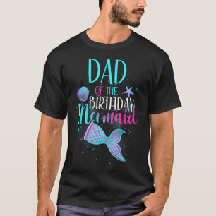 Camiseta Pai Do Aniversário Da Família Sereia Correspondent