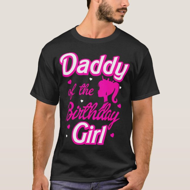 Camiseta Pai Do Aniversário Da Festa De Boneca (Frente)