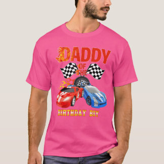 Camiseta Pai Do Aniversário Da Roda De Corrida De Incêndio 