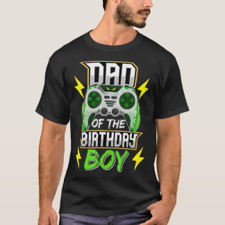 Camiseta Pai do Aniversário do Jogo de Criança de Aniversár