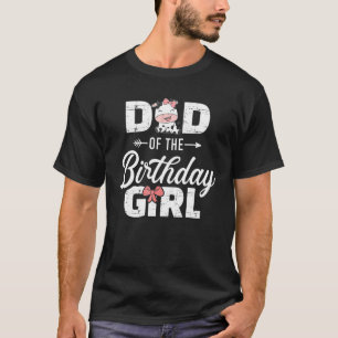 Camiseta Pai Do Aniversário Para Fazenda De Vaca De Raparig