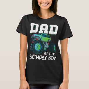 Camiseta Pai do Aniversário Seu Engraçado Monstro Caminhão 