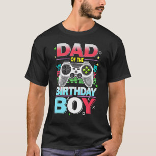 Camiseta Pai Do Aniversário Video games Pais