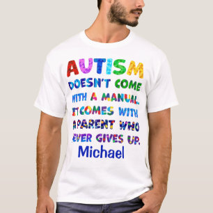 Camiseta Pai do AUTISM nunca desiste