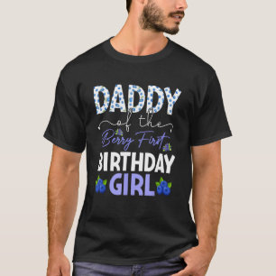 Camiseta Pai do Berry First Birthday Sweet Blueberry