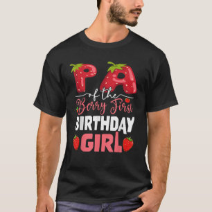 Camiseta Pai do Berry Primeiro Aniversário da Rapariga Mora