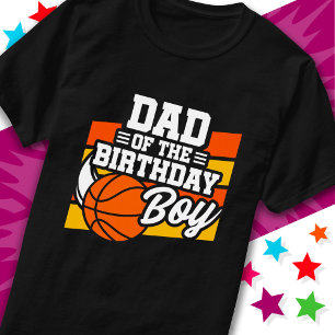 Camiseta Pai do Birthday Boy do Partido de Basquete para Cr