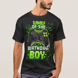Camiseta Pai do Birthday Boy Matching Video Gamer Birth