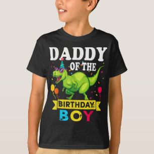 Camiseta Pai do Birthday Boy T-Rex RAWR Dinossaur Birt