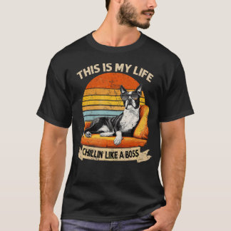 Camiseta Pai do Boston Terrier Vintage Legal Funny Dia dos 
