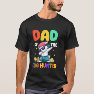 Camiseta Pai do Caçador de Ovos Coelho Dabbing Aniversário 