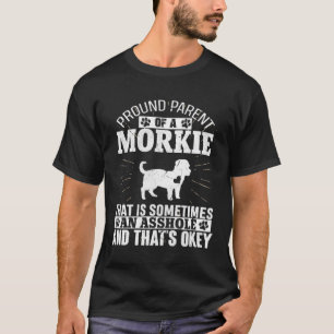 Camiseta Pai do Cachorro Morkie para Homens Mulheres Pai Ca