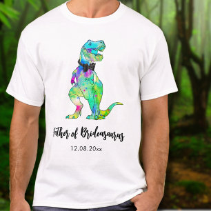 Camiseta Pai do Casamento do Dinossauro Brideasaurus