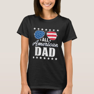 Camiseta Pai do Dia 4 de Julho Patriota Americano dos EUA P