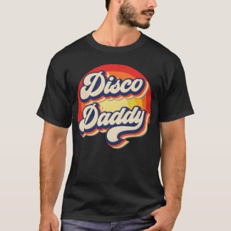 Camiseta Pai do Disco Arco-íris Groovy Retro Homens Pai Div