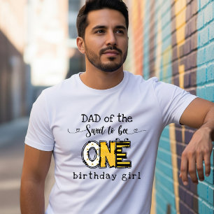 Camiseta Pai do doce para ser um aniversário floral