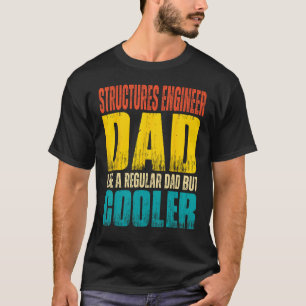 Camiseta Pai do Engenheiro Mens Estruturas Como um Pai Regu