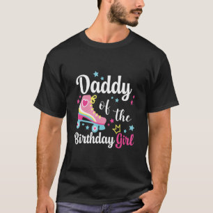 Camiseta Pai do estilo de patinação da garota de aniversári