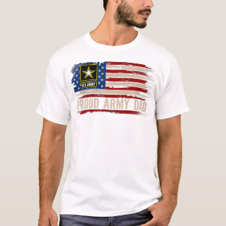 Camiseta Pai do Exército Americano Bandeira Veterano