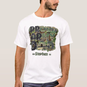 Camiseta Pai do exército orgulhoso Camouflage