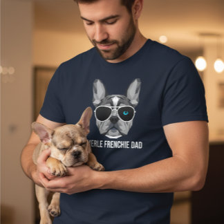 Camiseta Pai do Frenchie Merle Francês Legal