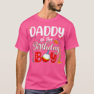 Camiseta Pai Do Garoto De Aniversário Que Pesca A Família
