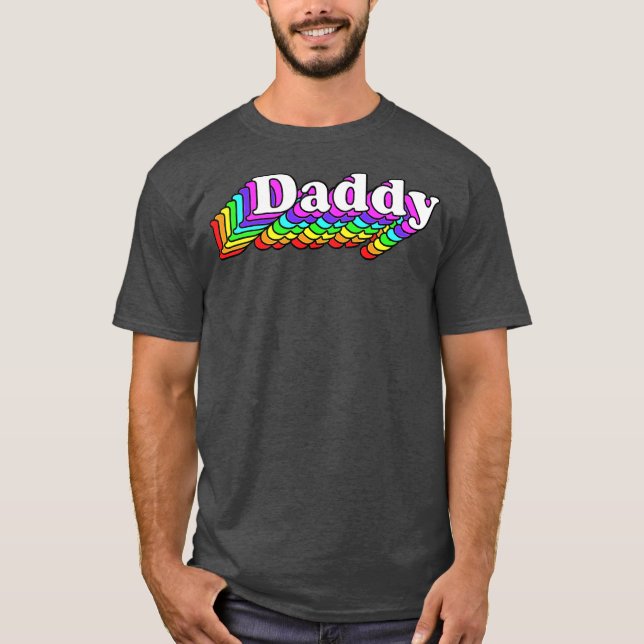 Camiseta Pai do Gay do pai Retorna LGBT Arco-Íris LGBTQ (Frente)