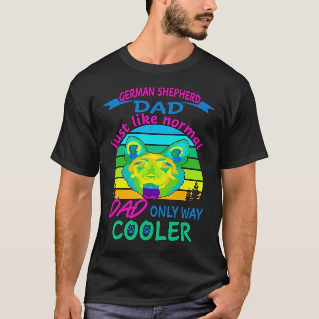 Camiseta Pai do german shepherd exatamente como o Pai norma (Frente)
