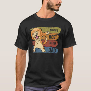 Camiseta Pai do Golden Retriever Dabbing  Dab  Para Criança