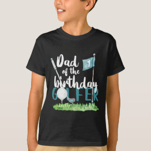 Camiseta Pai do golfista de aniversário de 1º aniversário F