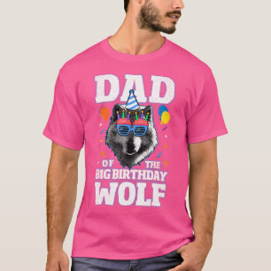 Camiseta Pai Do Grande Lobo De Aniversário Para Os Lobos Th