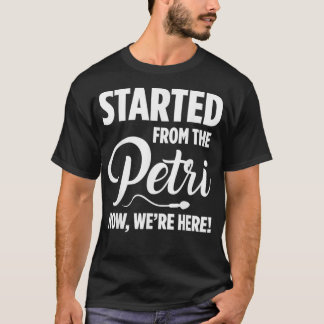 Camiseta PAI do Guerreiro IVF Mãe Começou a Transferência D