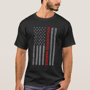 Camiseta Pai do Health Service Manager Vintage US Flag for