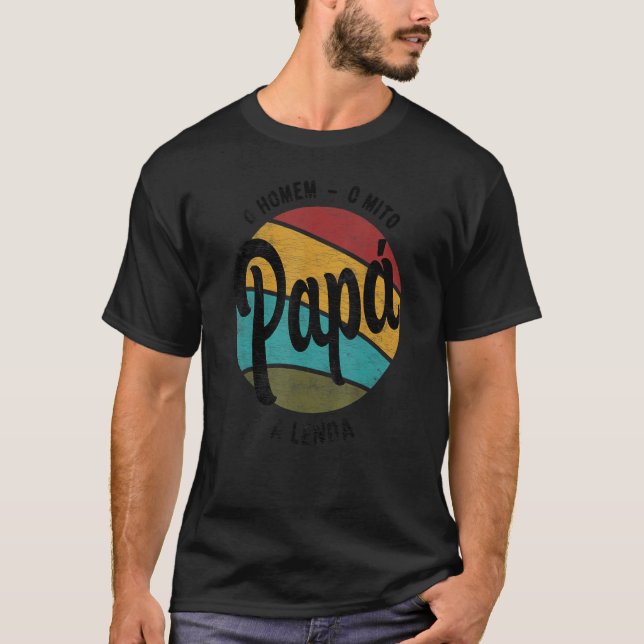 Camiseta Pai Do Homem O Mito A Legenda Brasi Português (Frente)