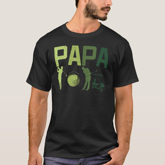 Camiseta Pai do Jogador de Golfe do Papa Golf Clube Golf (Frente)