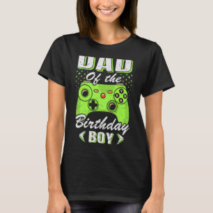 Camiseta Pai Do Jogo De Vídeo Da Família Birthday Boy Match
