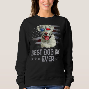 Camiseta Pai do Labrador Retriever Bandeira Americana Vinta