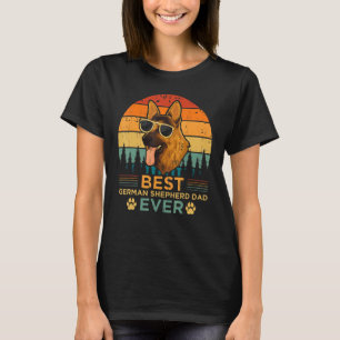 Camiseta Pai do Melhor German shepherd do Sunset da Retro V