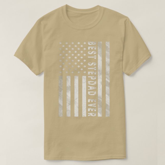 Camiseta Pai do Melhor Passo da Bandeira Americana (Frente do Design)