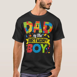 Camiseta Pai do menino aniversariante Construtor Mestre Con